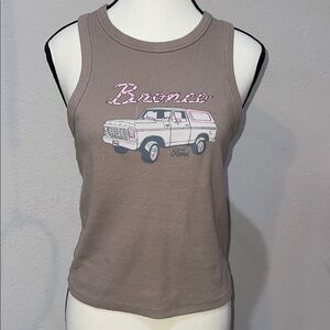 Ford Brown and Pink Bronco Tank Top Size XL